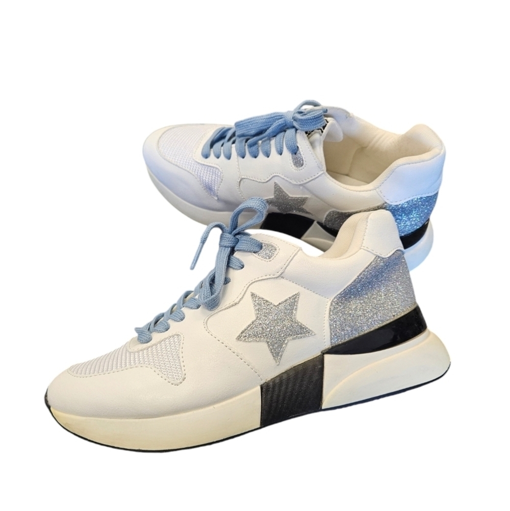 Shushop Patricia Chunky Star Glitter Womens Sneakers